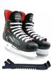 Botas - Attack 191 - Men's Ice Hockey Skates | Made in Europe (Czech Republic) | Color: Black/Red/White, Men's 10.5 Bundle with Skate Guards view 1
