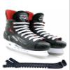 Botas - Attack 191 - Men's Ice Hockey Skates | Made in Europe (Czech Republic) | Color: Black/Red/White, Men's 10 Bundle with Skate Guards view 1