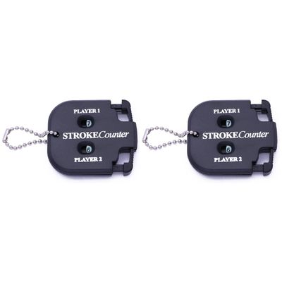 BESPORTBLE 2pcs Golf Shot Counter Stroke Putt Scorer Metal Chain Men's Golf Accessories