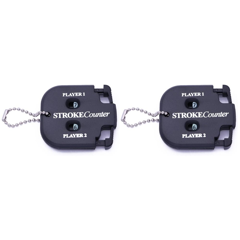 BESPORTBLE 2pcs Golf Shot Counter Stroke Putt Scorer Metal Chain Men's Golf Accessories