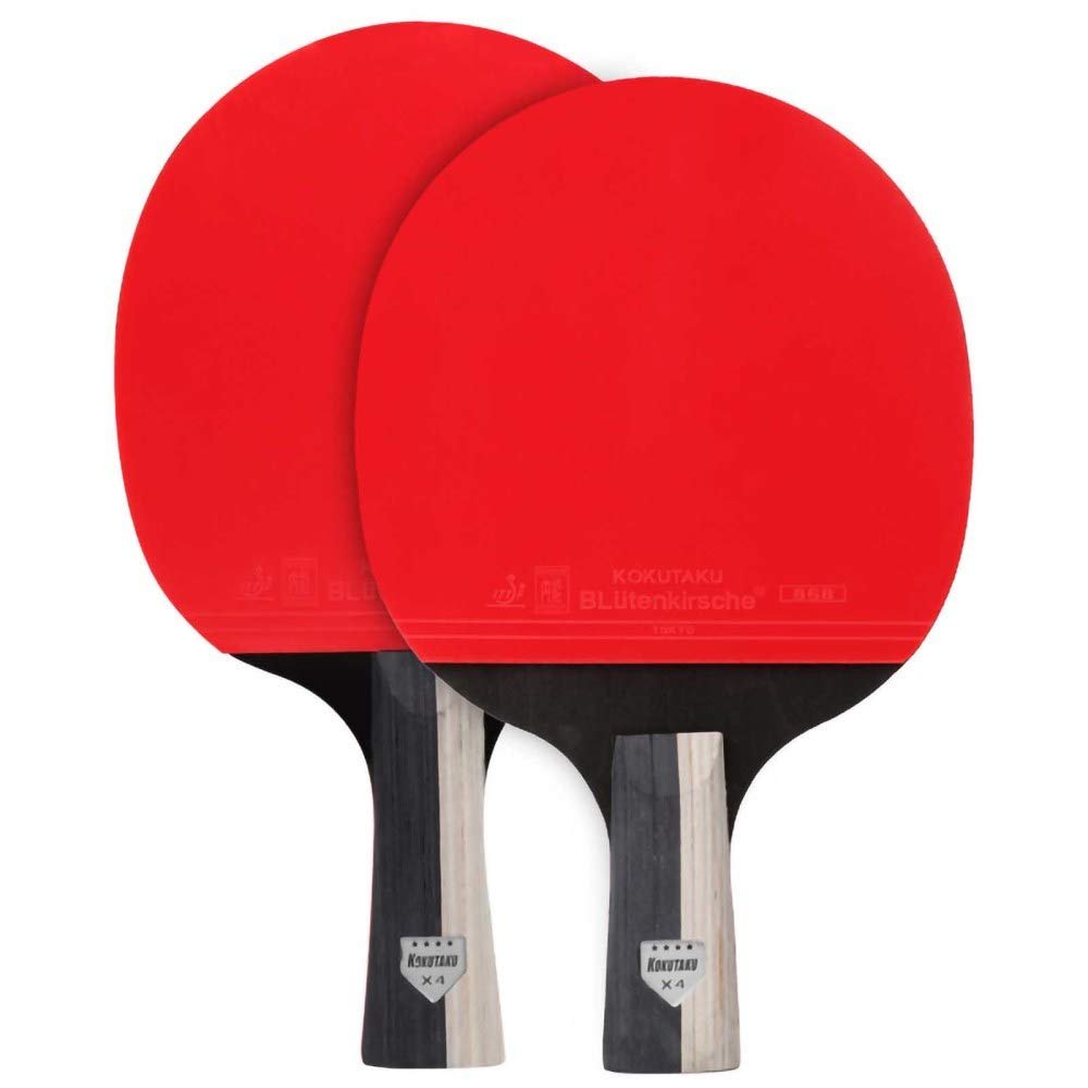 DUDSME Lerten Table Tennis Racket Professional Training Ping Pong Paddle with Carry Bag Excellent Control Suitable for Family Activity and Sports Club / 4 Star/A