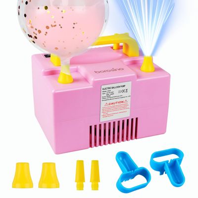 Borosino Balloon Pump Electric 1000W 110V, Fresh Cooler Air Blow Powerful Electric Balloon Inflator Suitable for Rapid Inflation of All Double-Layer, Long Time Last Without Worrying About Heat(Pink)
