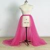 EllieWely Overskirt Short Front Long Back Party Tutu Tulle Skirt Burgundy 5XL view 2