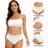 RHYFF Womens Underwear Cotton Hipster Panties Lace Soft Bikini Panty Ladies Stretch Full Briefs 5 Pack S-XL(R6004M-White) view 2