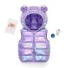 Toddler Boys Girls Autumn Down Vest Sleeveless Gradient Flash Outer with Bear Ears Hat Zipper up (Purple, 1-2 Years) view 2