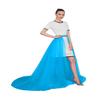 EllieWely Overskirt Short Front Long Back Party Tutu Tulle Skirt Blue 3XL view 1