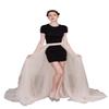 EllieWely Overskirt Short Front Long Back Party Tutu Tulle Skirt Champagne XL XXL view 1