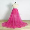 EllieWely Overskirt Short Front Long Back Party Tutu Tulle Skirt Champagne XL XXL view 4