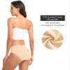 RHYFF Womens Underwear Cotton Hipster Panties Lace Soft Bikini Panty Ladies Stretch Full Briefs 5 Pack S-XL(R6004M-Skin) view 3