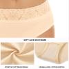 RHYFF Womens Underwear Cotton Hipster Panties Lace Soft Bikini Panty Ladies Stretch Full Briefs 5 Pack S-XL(R6004M-Skin) view 4