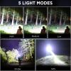 NJ FOREVER LED Rechargeable Headlamp, 3000 Lumens Super Bright Head Lamp with 5 Modes, 90Adjustable, USB Rechargeable, Waterproof LED Headlamps for Adults Camping, Hiking, Climbing (2 Pack) view 4