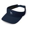 Bedlington Terrier hat, Embroidered Unisex Visor hat, Bedlington Terrier Gift. Navy view 3