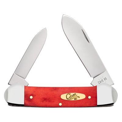 Case XX Pocket Knife CANOE - DARK RED BONE Item #10765-62131 SS - Length Closed: 3 5/8Inches