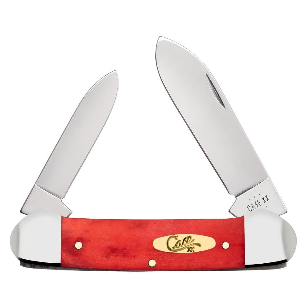 Case XX Pocket Knife CANOE - DARK RED BONE Item #10765-62131 SS - Length Closed: 3 5/8Inches