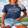 Game Day Football T Shirts Women Football Mom Tee Tops Funny Sunday Casual Short Sleeve Tee Shirts view 3
