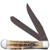 Case XX Pocket Knife TRAPPER - VINTAGE BONE - PVD COATED BLADES Item #36740 - V6254 SS - Length Closed: 4 1/8Inches