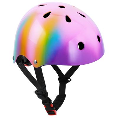 DINILEMU Kids Bike Helmet Color Gradient Toddler Youth Helmet for Kids Ages 3-5 5-8-14 Girls Boys Toddler Skateboard Helmet Protective Gear for Sports Bicycle Roller Skating Scooter