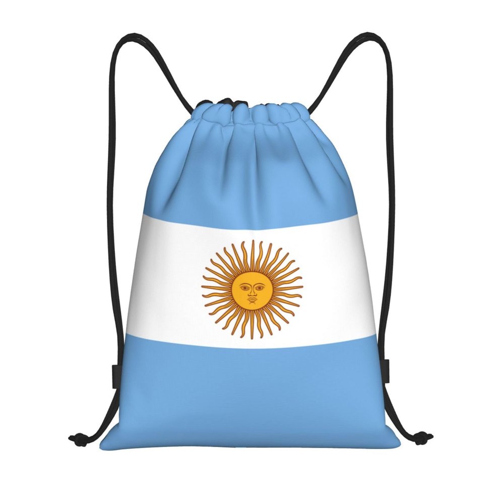 Argentina Drawstring Backpack Yoga Beach Sackpack Lightweight Gym Sports String Argentinean Bag Outdoor Decor S
