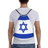 Israel Drawstring Backpack Yoga Beach Sackpack Lightweight Gym Sports String Israelis Bag Outdoor Decor S view 2