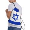 Israel Drawstring Backpack Yoga Beach Sackpack Lightweight Gym Sports String Israelis Bag Outdoor Decor S view 3