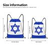 Israel Drawstring Backpack Yoga Beach Sackpack Lightweight Gym Sports String Israelis Bag Outdoor Decor S view 4