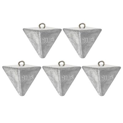 BLUEWING 2lb Box Pyramid Sinkers Lead Fishing Weights for Saltwater, 16oz 2pack