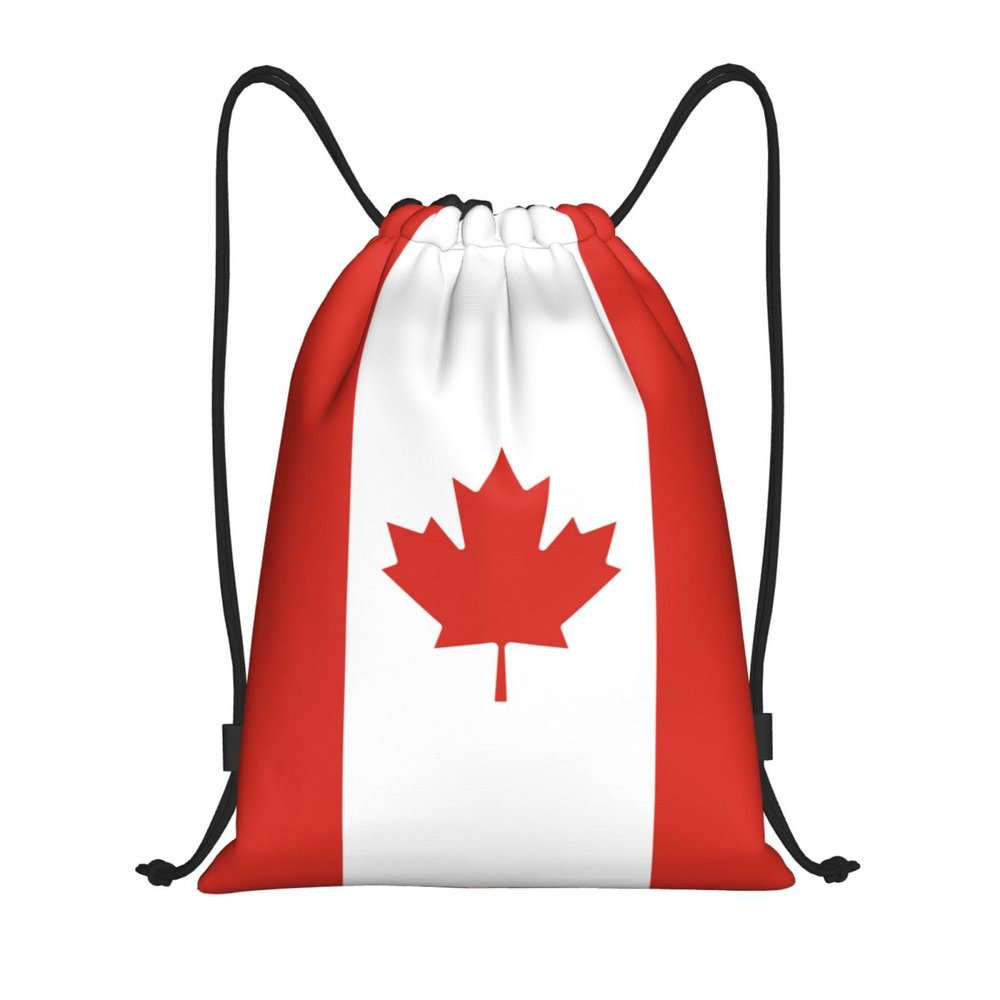 Canada Drawstring Backpack Yoga Beach Sackpack Lightweight Gym Sports String Canadians Bag Outdoor Decor S