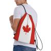 Canada Drawstring Backpack Yoga Beach Sackpack Lightweight Gym Sports String Canadians Bag Outdoor Decor S view 3
