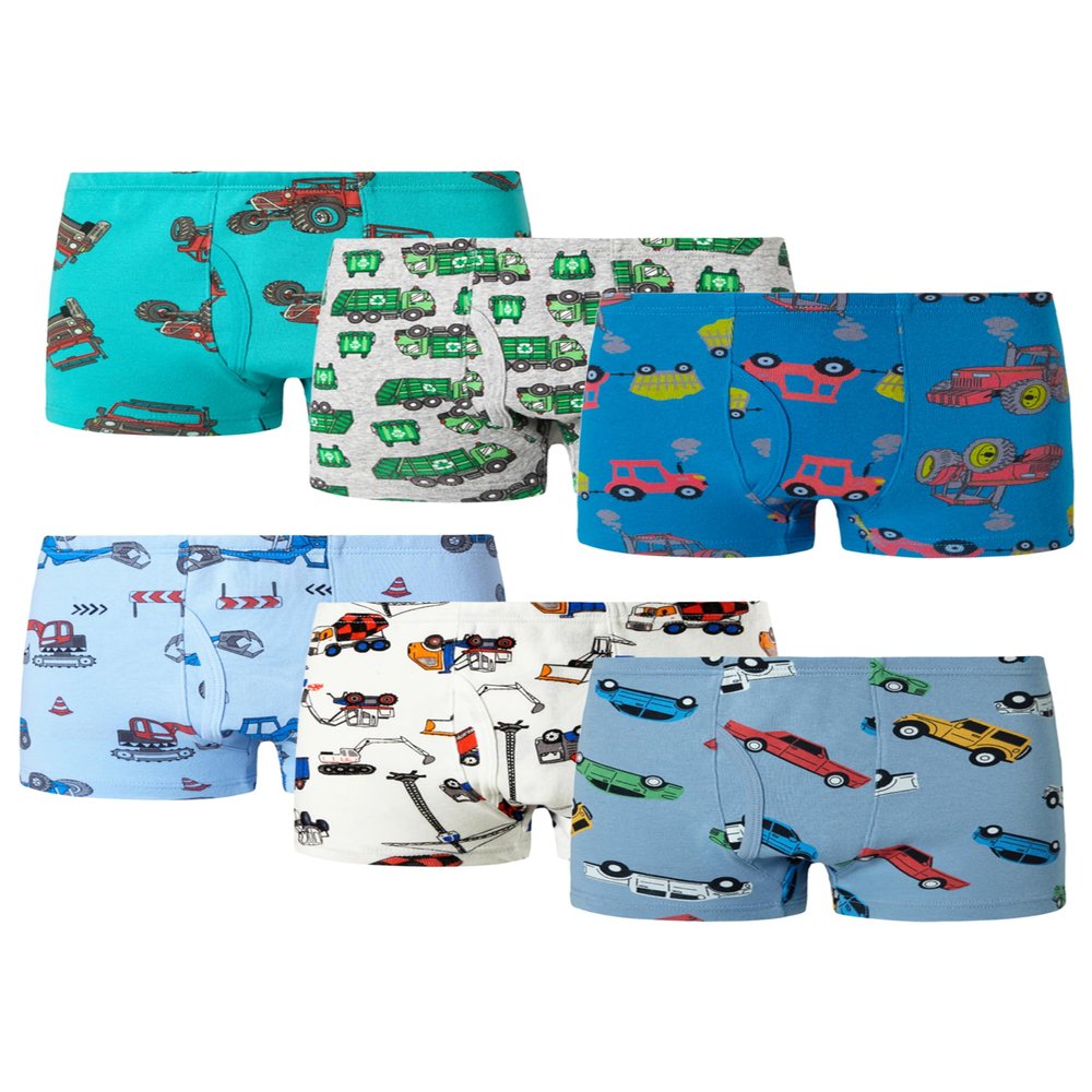 Choco Moon Little Boys'Cotton Garbage Trucks, Trucks, excavators, Small Cars, Monster Trucks and fire Trucks Boxer Brief Soft Underwear Multipack Size 3T