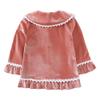 Kids Tales Boys Girls Velvet Pajama Sets Christmas Button Down Tops + Long Pants 2PCS Nightie PJS Velour Long Sleeve Outfits view 2