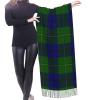 LMNSWDA Johnstone tartan blue green plaid Women's Fashion Cashmere Feel with Tassel Large scarf warm party shawl Wraps view 2