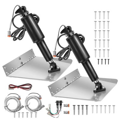 15101-104 9" X 12" Standard Trim Tab Kit - W/Double Rocker Switch for Boat Length 16-25