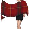 LMNSWDA County Galway Irish Tartan Women's Fashion Cashmere Feel with Tassel Large scarf warm party shawl Wraps view 3