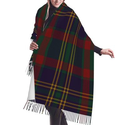 LMNSWDA Cork County Irish Tartan Women's Fashion Cashmere Feel with Tassel Large scarf warm party shawl Wraps