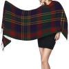 LMNSWDA Cork County Irish Tartan Women's Fashion Cashmere Feel with Tassel Large scarf warm party shawl Wraps view 3