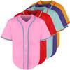 Phoneutrix Blank Plain Hip Hop Hipster Baseball Jersey Button Down Shirts Sports Uniforms Men Women Jersey (Pink-b, Large) view 1