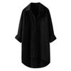 ZYXTIM Button Down Shirts for Women Linen Cotton Lightweight Oversized Loose Work Shirts Fall Beachwear Bathing Suit Cover Up Black view 1