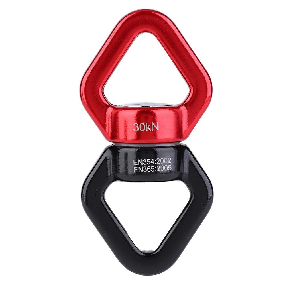QANYEGN Swing Swivels, Double Ended Swivels Eye Hook, Rotational Device Hanging Ary for Hanging Hammock, Aerial Dance(red black)