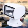 100W Halogen Light Bar for Boat, Boat Truck Car Spotlight Marine Searchlight Light 12V 360 Waterproof Degree Rotate Boats Lights Work Light Pods Flood Beam Driving Lamp for Boats Truck Car White view 3
