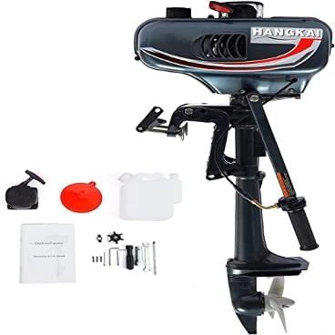Goudergo 3.5Hp 2 Stroke Outboard Motor,Boat Motor Engine with Water Cooling CDI System for Small Watercraft & Such as Kayaks & Canoes & Dinghies & Inflatable Boats(3.5Hp 2 Stroke)