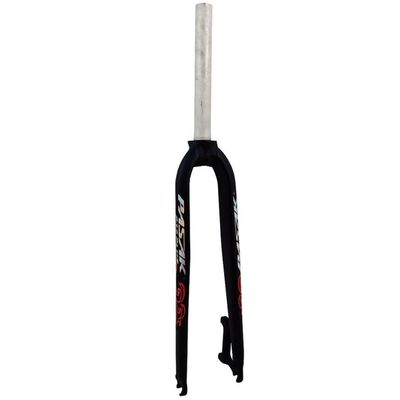 LHHL 26/27.5" Mountain Bike Rigid Forks Disc Brake Bikes Bicycle Fork QR 9x100mm Ultralight Threadless Straight Tube 1-1/8" Aluminum Alloy Front Fork (Color : Black-red, Size : 27.5")