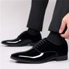 Men's Vintage High Gloss Dress Shoes Patent Leather Suede Oxford Formal Business Suit Tuxedo Shoes Black view 2