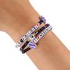 FOCO Northwestern Wildcats NCAA 3 Pack Team Friendship Bracelet view 4