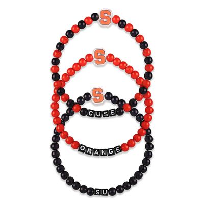 FOCO Syracuse Orange NCAA 3 Pack Beaded Friendship Bracelet