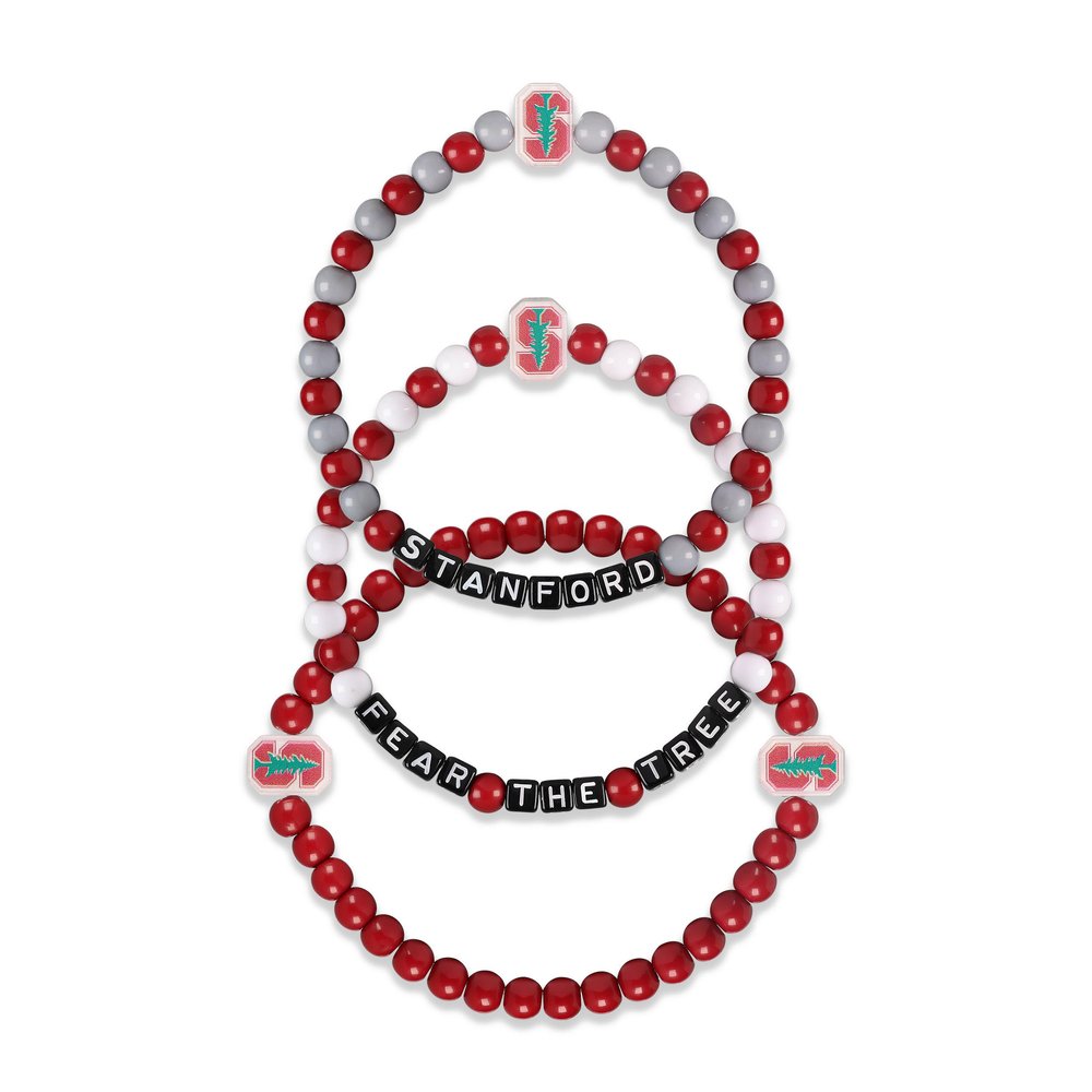 FOCO Stanford Cardinal NCAA 3 Pack Beaded Friendship Bracelet