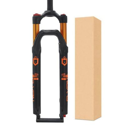 ZECHAO 120mm Travel Air Supension Front Fork,Aluminum Alloy Mountain Bike Suspension Forks 9 * 100mm Axle with Rebound Adjustment Outdoor (Color : Black-Gold, Size : 27.5inch)