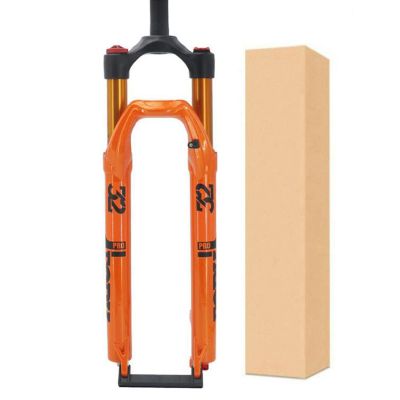 ZECHAO 120mm Travel Air Supension Front Fork,Aluminum Alloy Mountain Bike Suspension Forks 9 * 100mm Axle with Rebound Adjustment Outdoor (Color : Orange, Size : 29inch)