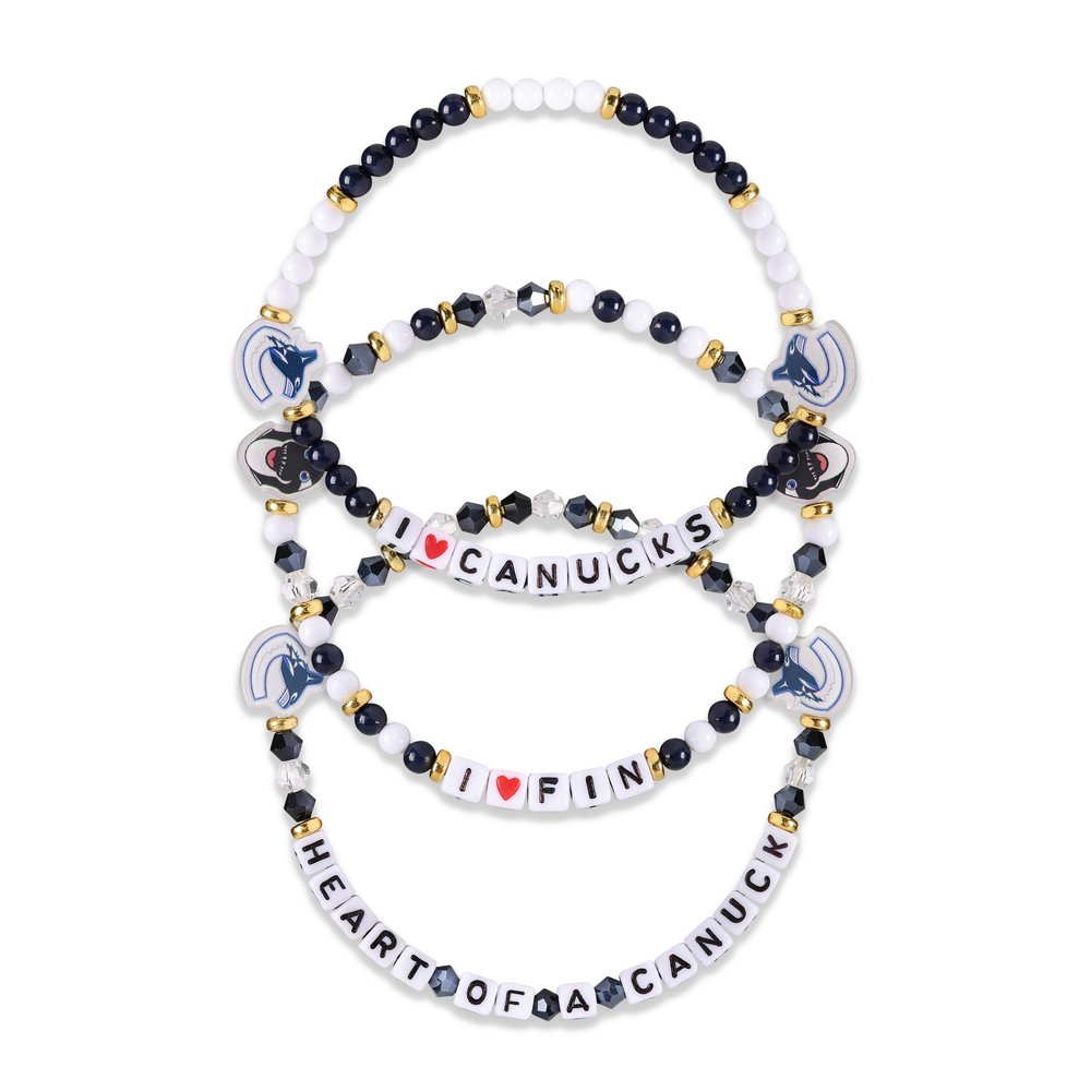 FOCO Vancouver Canucks NHL 3 Pack Team Friendship Bracelet