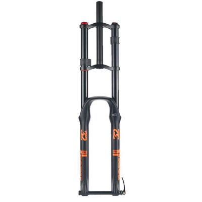 ZECHAO 1-1/8" Double Shoulder Front Fork,27.5/29inch Bike Shock Absorber Forks Aluminum Alloy 150mm Travel Air Fork 15 * 100mm Axle Outdoor (Color : Black, Size : 29inch)