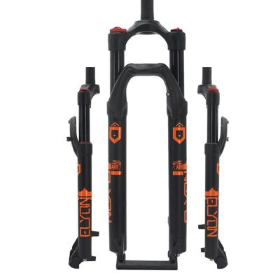 ZECHAO 1-1/8" Mountain Bike Suspension Fork,27.5/29in Bike Shock Absorber Forks Aluminum Alloy Air Supension Front Fork 120mm Travel Outdoor (Color : Black, Size : 27.5inch)
